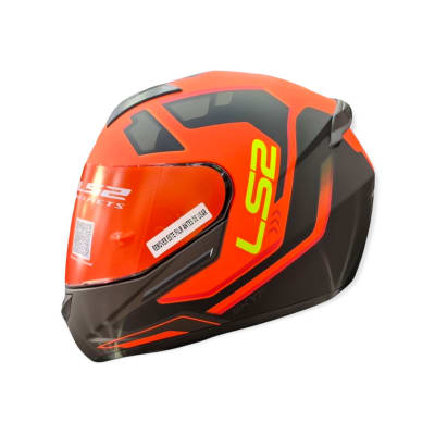 LS2 FF352 IRONFACE MATT BLACK NEON ORANGE