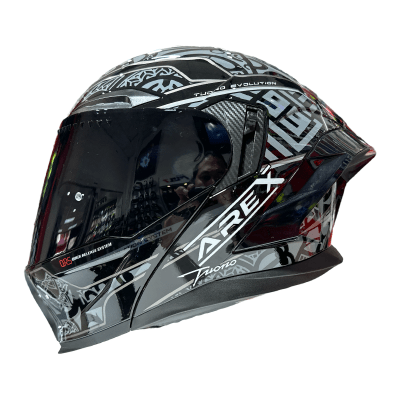 CASCO ABATIBLE AREX MR-903 EDGE NEGRO GRIS
