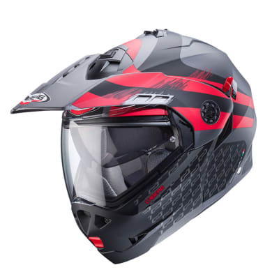 CASCO CABERG TOURMAX X SARABE MATT GUN METAL BLACK RED