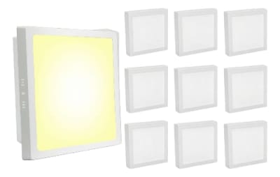 043-3 PACK 10 UNID PLAFON LED CUADRADO 24W 30CM DIAM 3000K LUZ CALIDA1