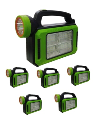 270120-5 PACK 6 UNID LAMPARA SOLAR Y RECARGABLE  LUZ FRONTAR LATERAL LINTERNA LUZ BLANCA FULL BRILLO1