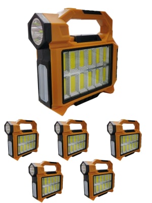 270115-6 PACK 6 UNID LAMPARA SOLAR Y RECARGABLE USB LUZ FRONTAL LATERAL LINTERNA LUZ BLANCA1