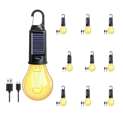 60672-0 PACK 10 UNID AMPOLLETA COLGANTE  VINTAGE RECARGABLE COLOR AMBAR