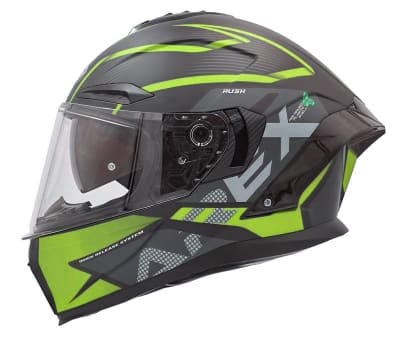 CASCO AREX MR-803 RUSH NEGRO MATTE AMARILLO