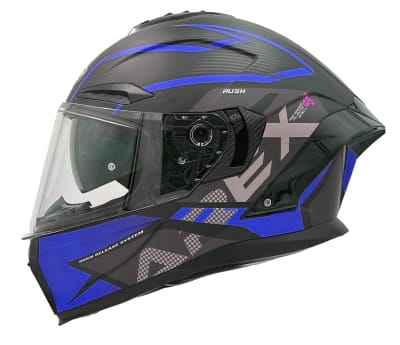 CASCO AREX MR-803 RUSH NEGRO MATTE AZUL