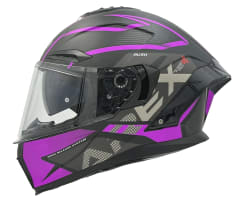 CASCO AREX MR-803 RUSH NEGRO MATTE FUCSIA 0
