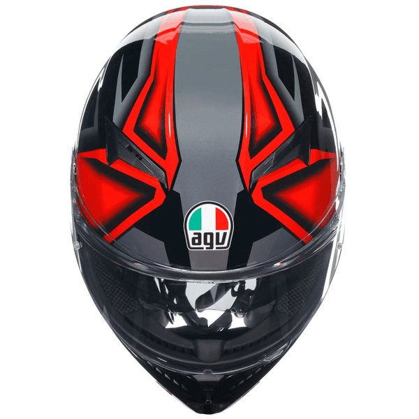 CASCO AGV K3 (2023) COMPOUND NEGRO ROJO5