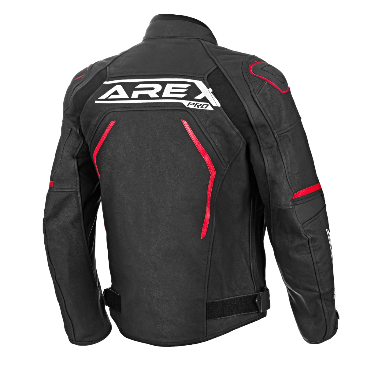 CHAQUETA CUERO AREX XTREME NEGRO/ROJO2