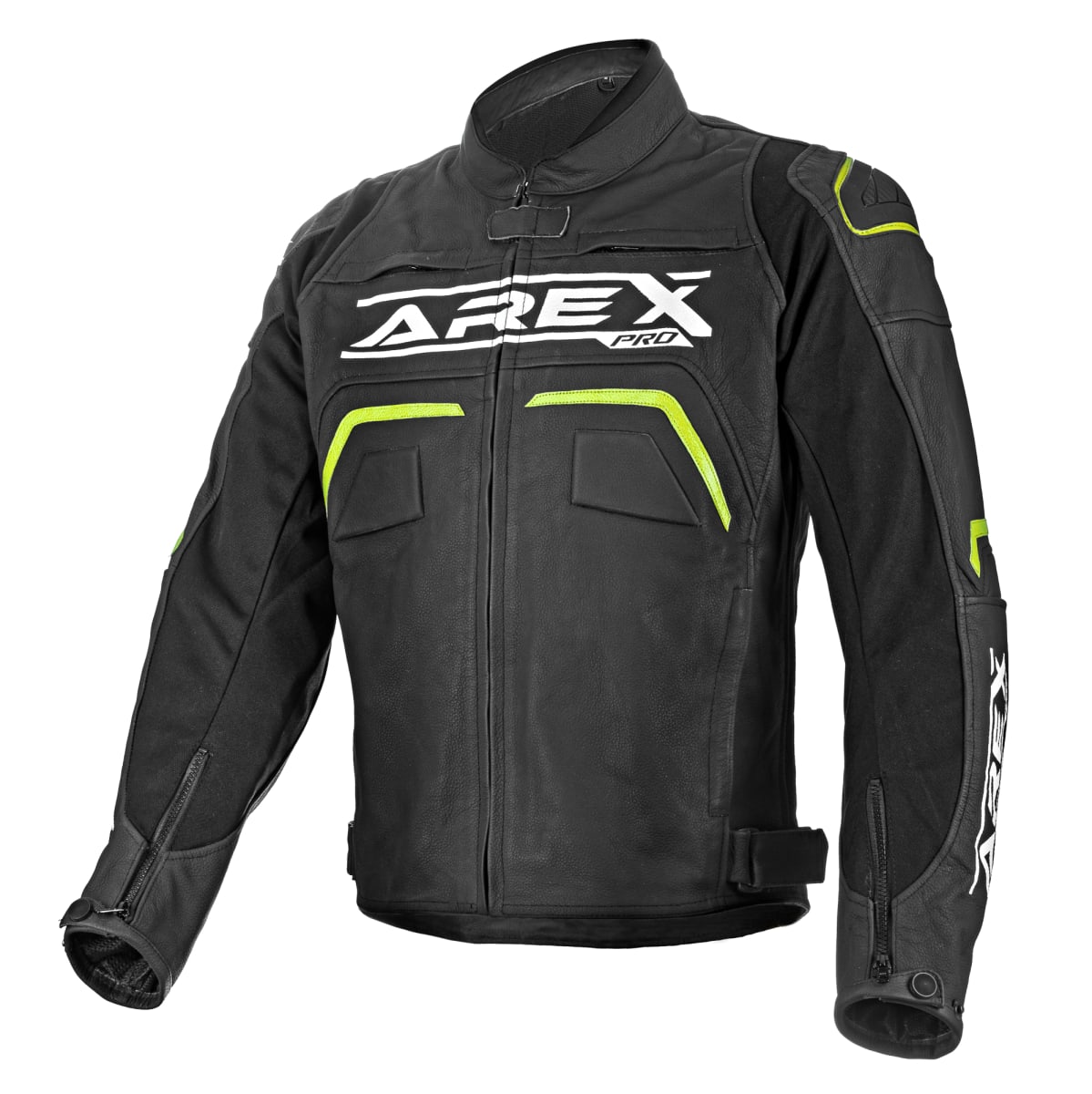 CHAQUETA CUERO AREX XTREME NEGRO/AMARILLO1