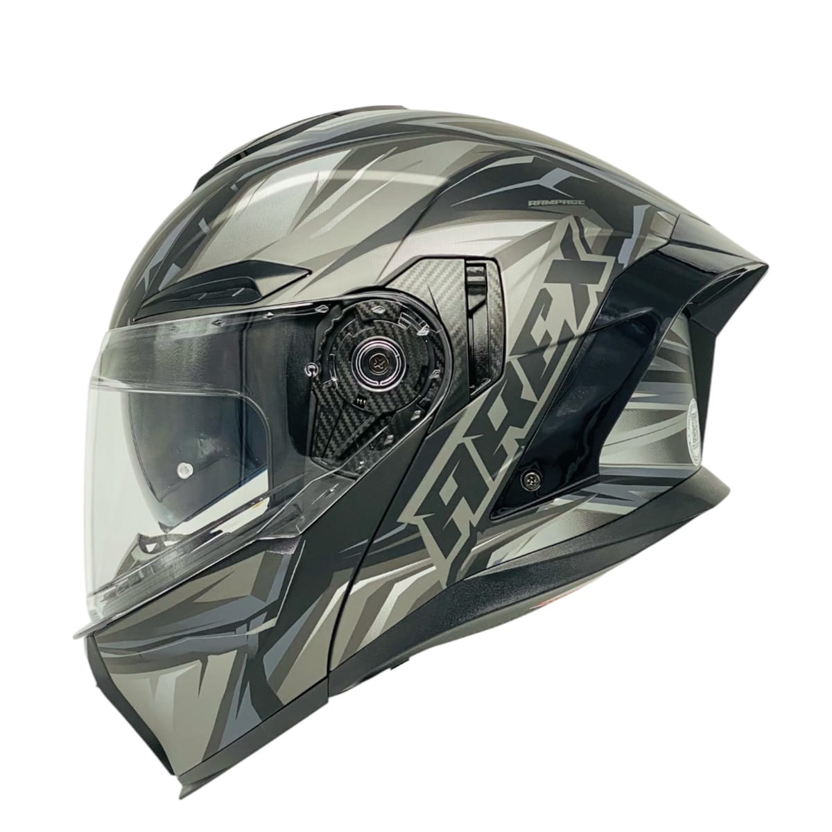 CASCO AREX MR-903 RAMPAGE NEGRO GRIS MATE1