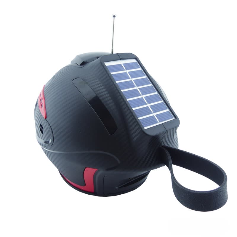 Parlante Solar Tipo Casco Bluetooth Modelo MUSYL M-60 Con USB, TF Y LED3