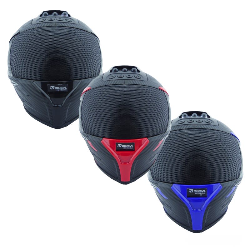 Parlante Solar Tipo Casco Bluetooth Modelo MUSYL M-60 Con USB, TF Y LED4