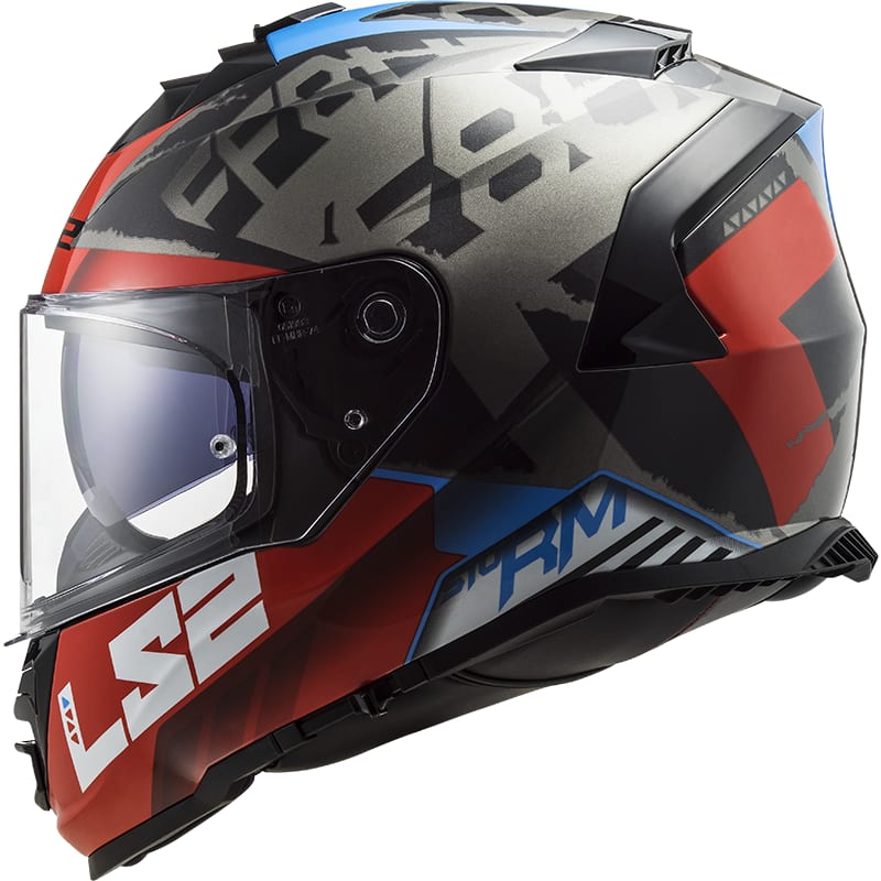CASCO LS2 FF 800 STORM SPRINTER NEGRO ROJO TITANIO2
