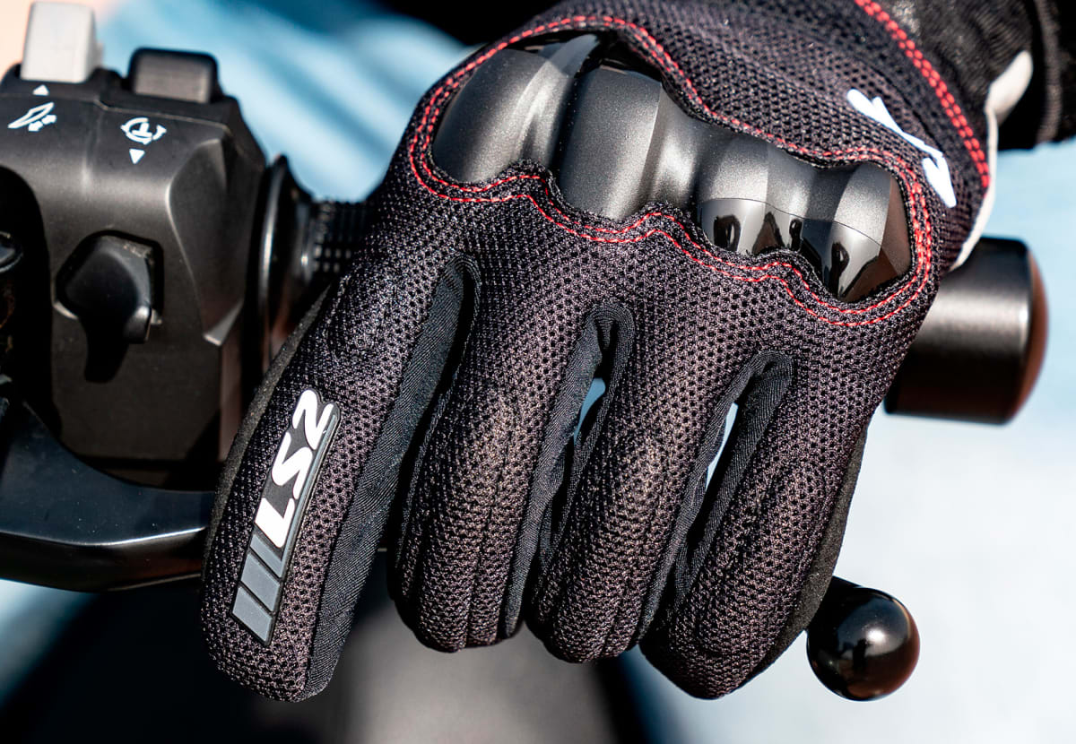 GUANTE LS2 CHAKI NEGRO HOMBRE9