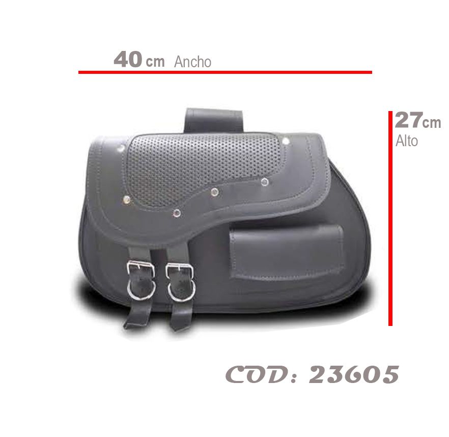 ALFORJAS CUERINA 20 LTS JO C/PORTA HERR MOD 21