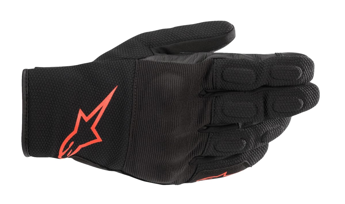 GUANTE ALPINESTARS S-MAX DRYSTAR NEGRO ROJO FLUOR1