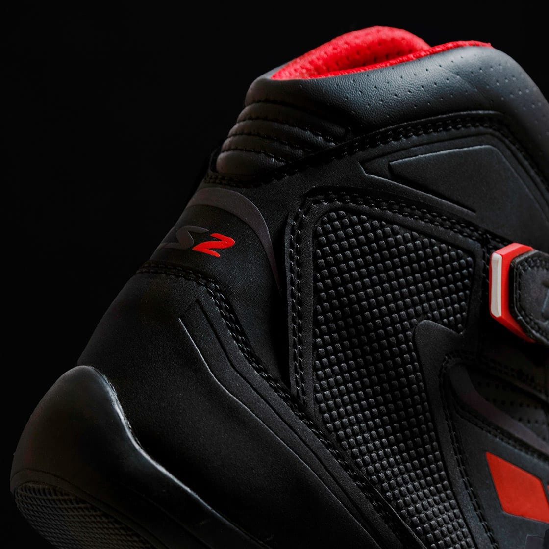 BOTA LS2 GARRA NEGRA ROJA HOMBRE5