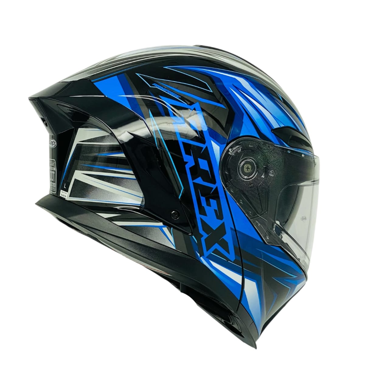 Casco Abatible Arex MR-903 Rampage Negro Azul Brillo2