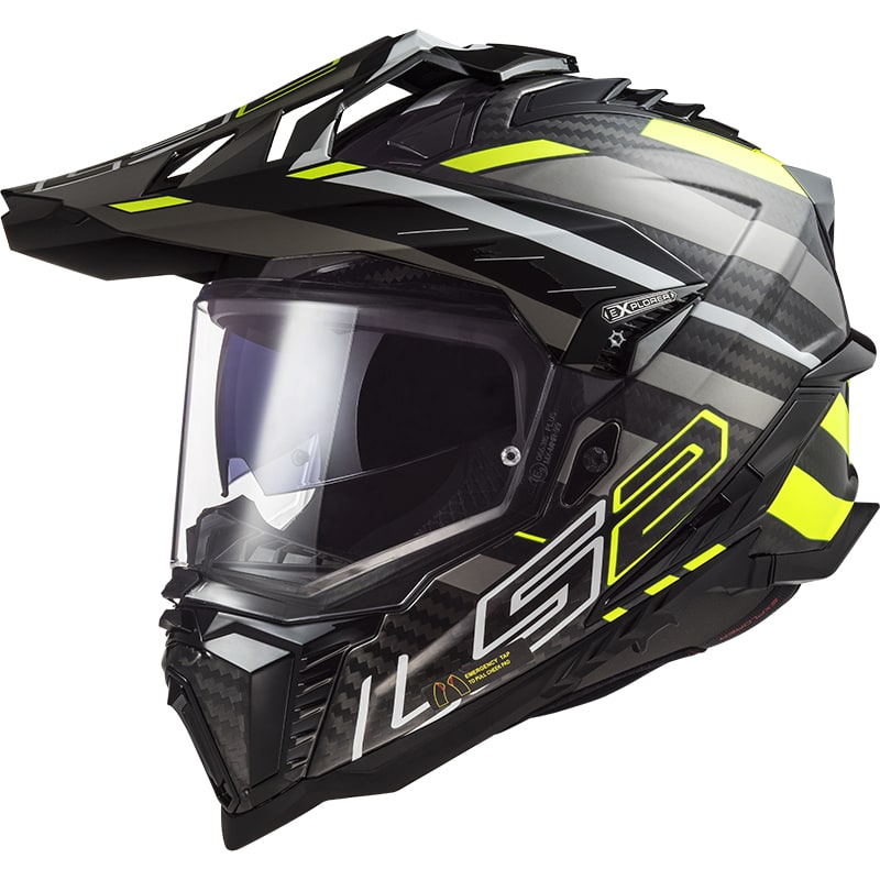 CASCO LS2 MX701 EXPLORER C EDGE NGRO AMAR TIT1