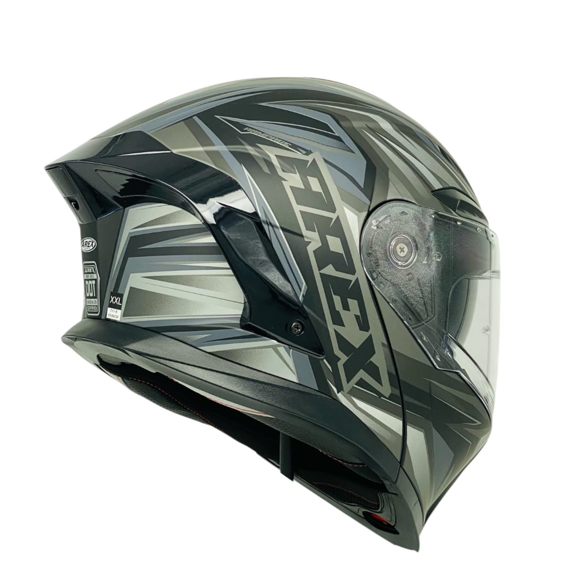 CASCO AREX MR-903 RAMPAGE NEGRO GRIS MATE2
