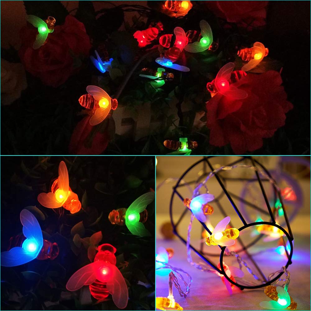 122012-2 GUIRNALDA SOLAR ABEJA MULTICOLOR 5M 20LED (60)2