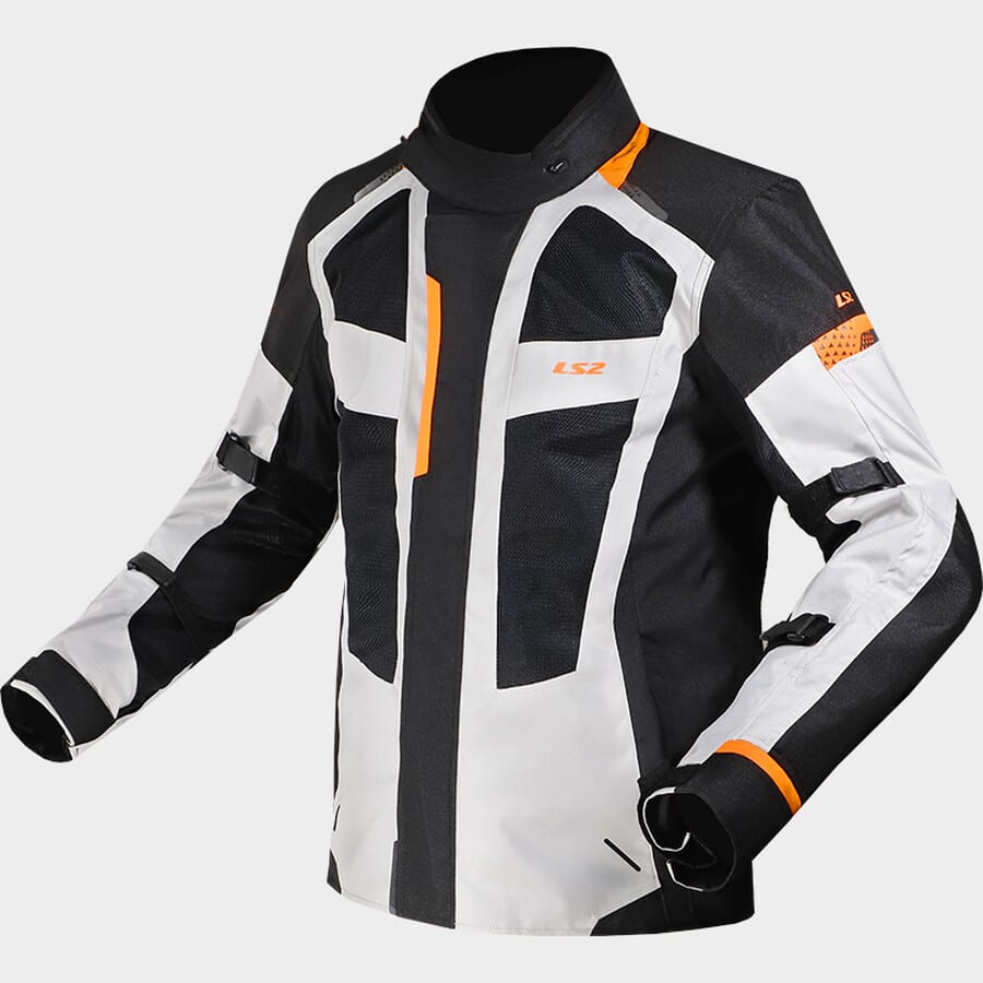 CHAQUETA LS2 SCOUT NEGRA GRIS NARANJA1