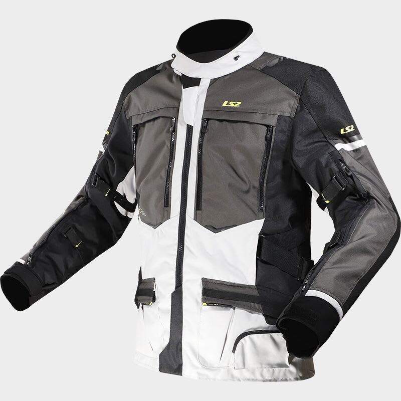 CHAQUETA LS2 NORWAY NEGRA GRIS AMARILLO1
