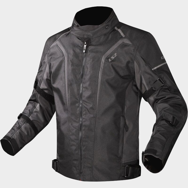 CHAQUETA LS2 SEPANG NEGRA GRIS1