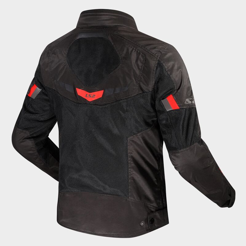 CHAQUETA LS2 GARDA AIR NEGRA ROJA3