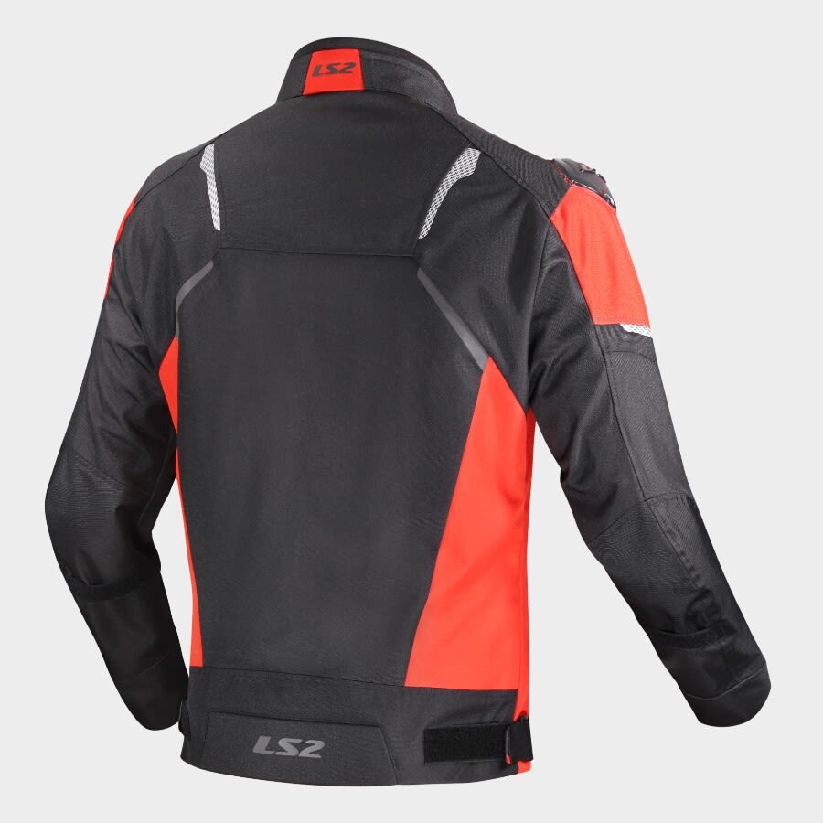 CHAQUETA LS2 ZOOM NEGRA ROJA4