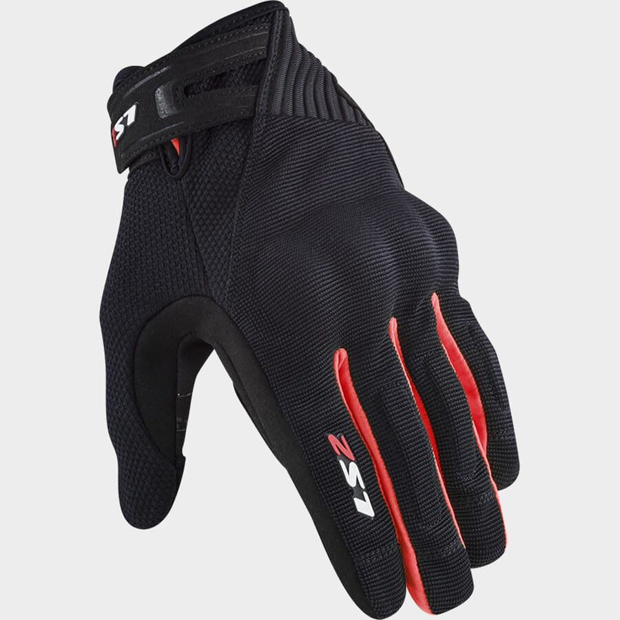 GUANTE LS2 DART II NEGRO ROJO HOMBRE1