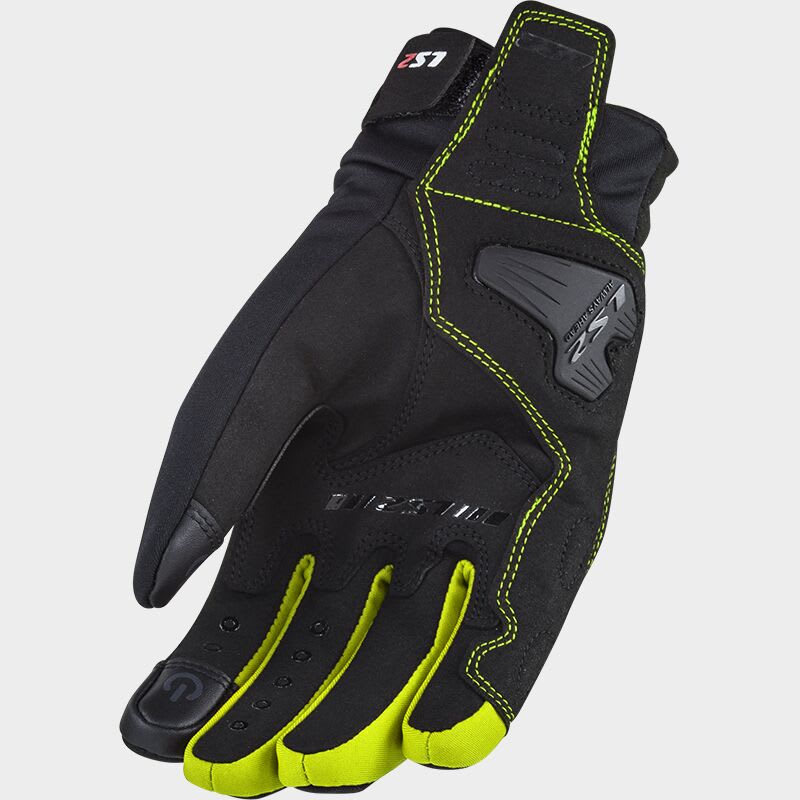 GUANTE LS2 JET II NEGRO AMARILLO MUJER2