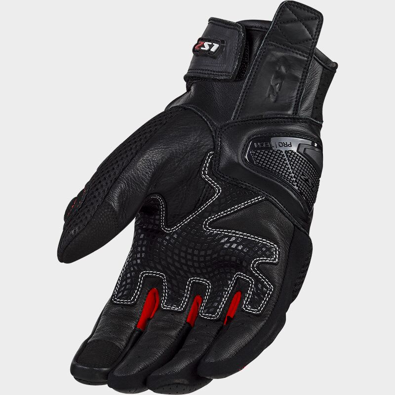 GUANTE LS2 SPARK II AIR NEGRO GRIS ROJO HOMBRE2