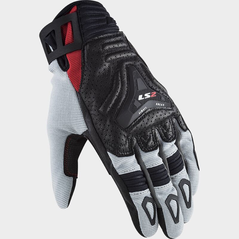 GUANTE LS2 ALL TERRAIN NEGRO GRIS ROJO HOMBRE1