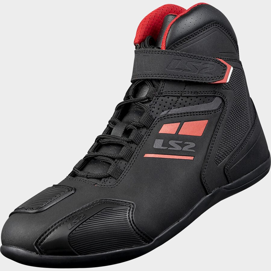 BOTA LS2 GARRA NEGRA ROJA HOMBRE1