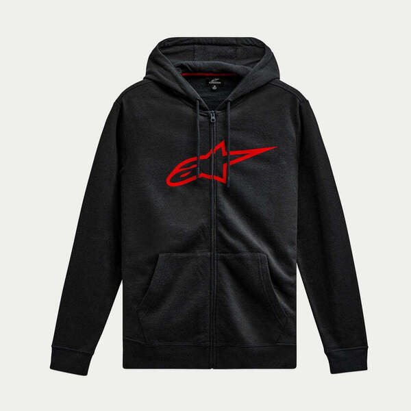 POLERON ALPINESTARS AGELESS ZIP V3 NEGRO ROJO1