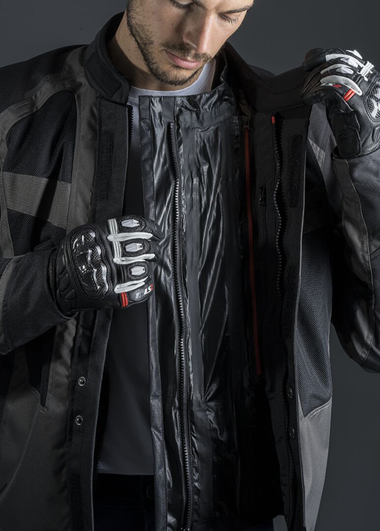 CHAQUETA LS2 SCOUT NEGRA GRIS2