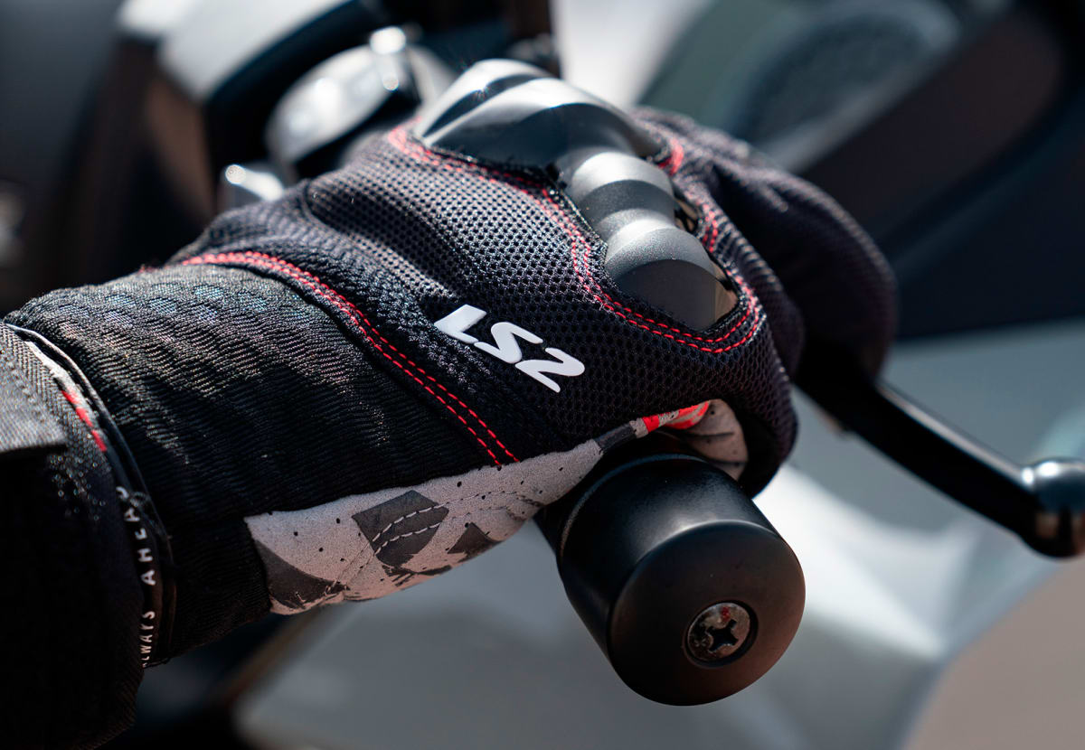 GUANTE LS2 CHAKI NEGRO HOMBRE10