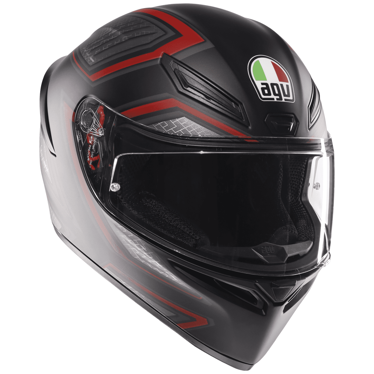 AGV K1 S SLING NEGRO MATTE ROJO5