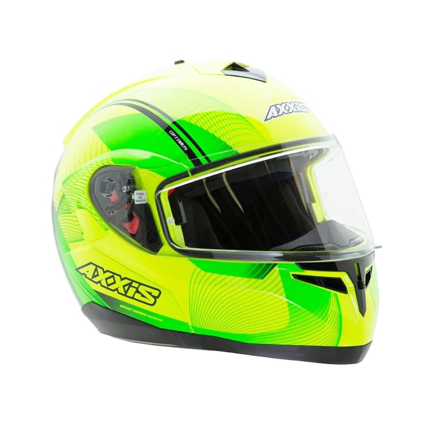 CASCO AXXIS OPTIMUS SPIRIT AMARILLO/VERDE FLUOR3