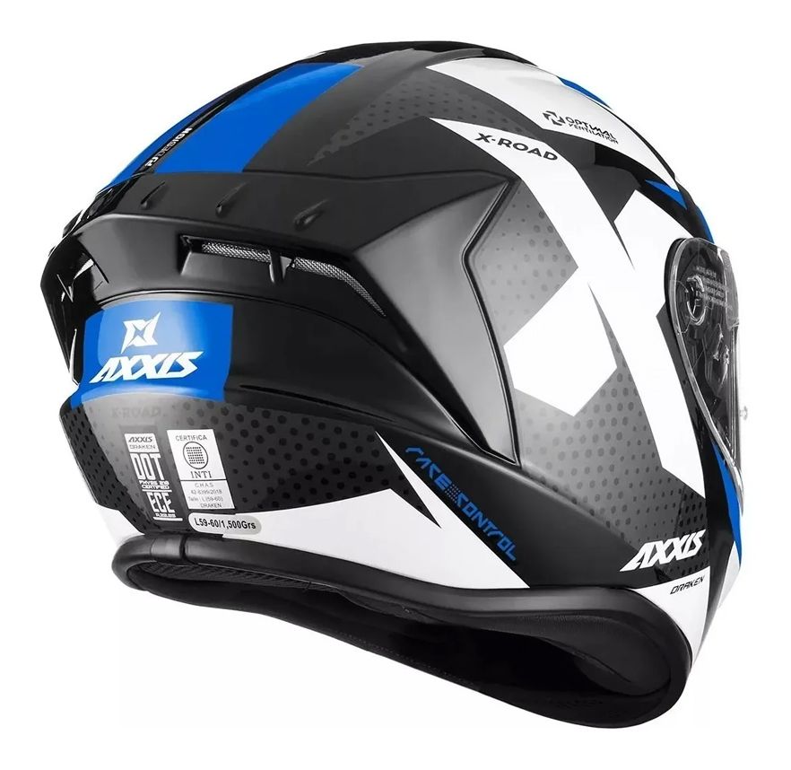 CASCO AXXIS DRAKEN B1 AZUL BRILLO2