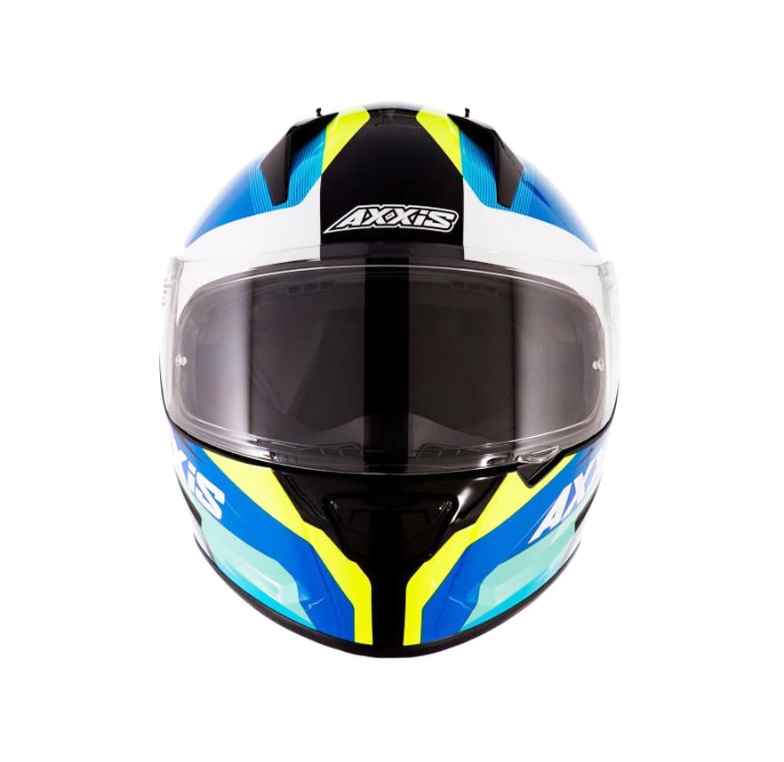 CASCO AXXIS STINGER DIVIDE AZUL BLANCO AMARILLO FLUOR4