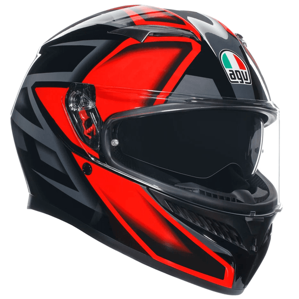CASCO AGV K3 (2023) COMPOUND NEGRO ROJO1
