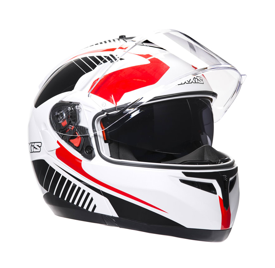 CASCO AXXIS OPTIMUS QUEST BCO/NEG/ROJO3