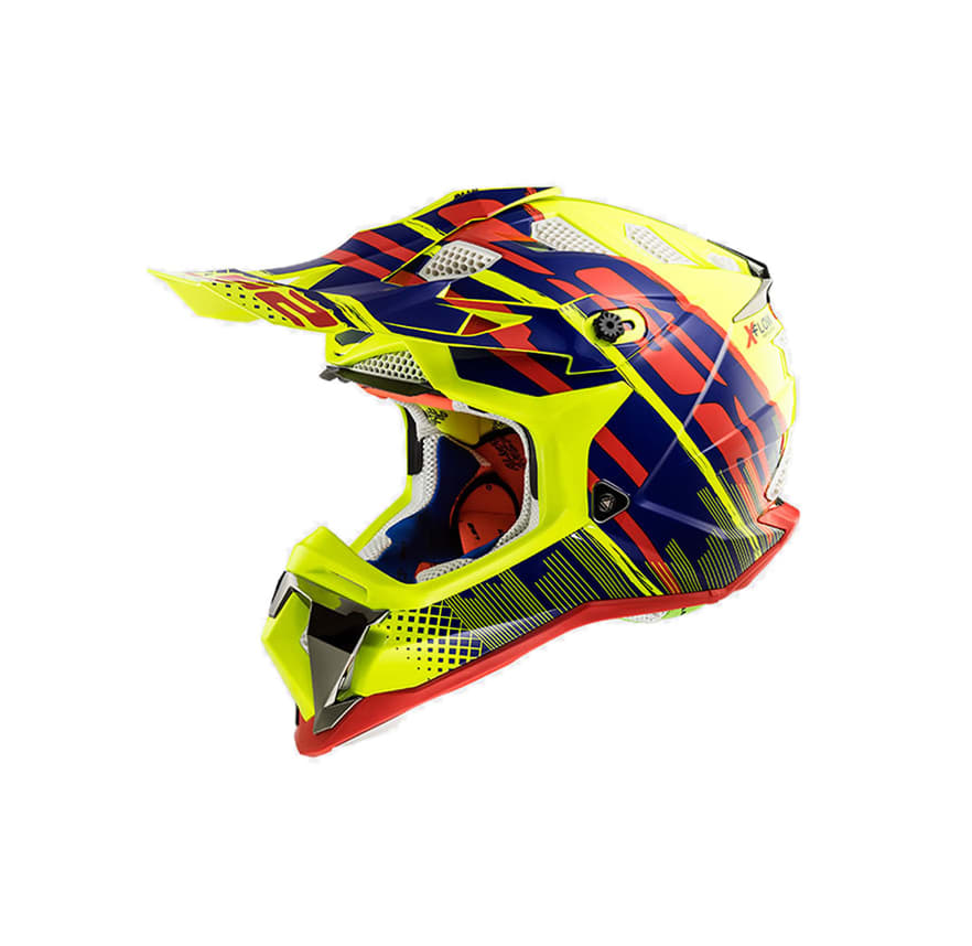 CASCO LS2 MX 470 SUBVERTER BOMBER AMLLO/AZU/ROJO1