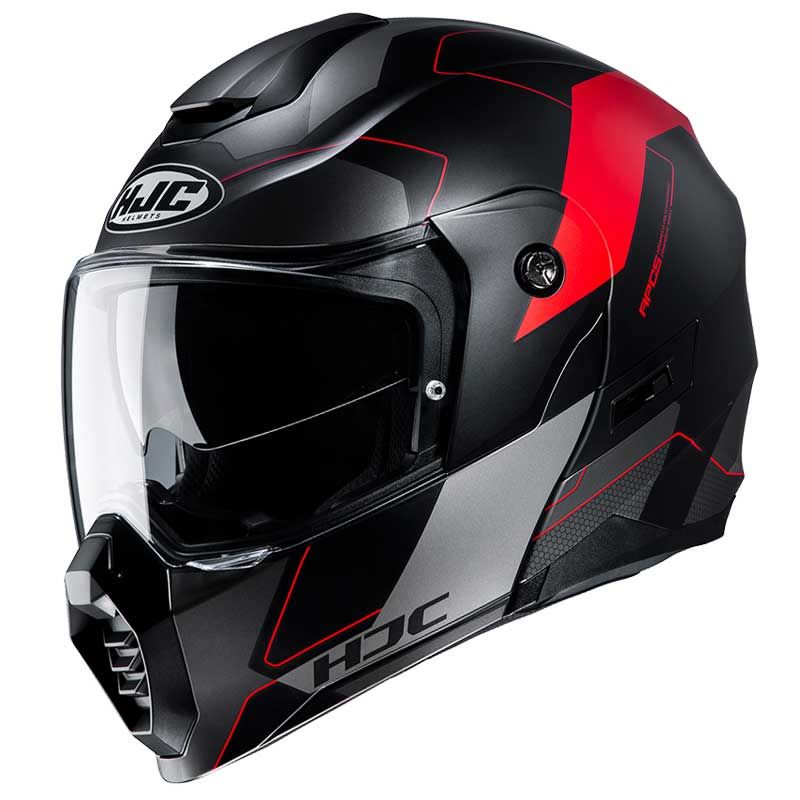 CASCO HJC C80 ROX MC1SF NEGRO/ROJO2