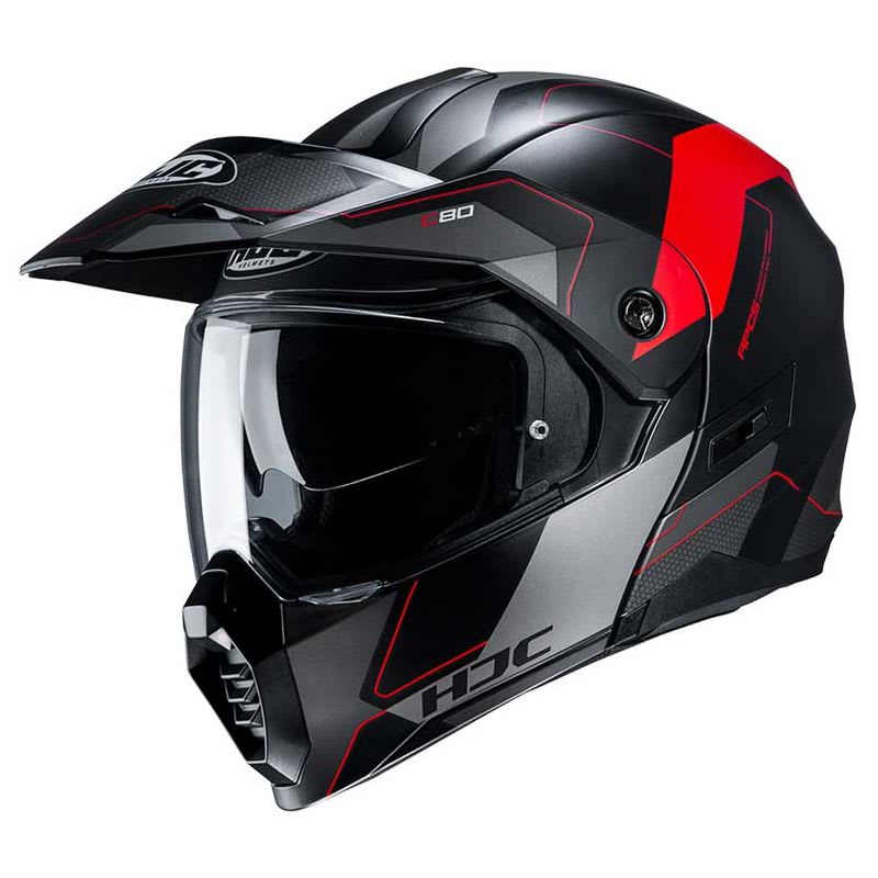 CASCO HJC C80 ROX MC1SF NEGRO/ROJO1