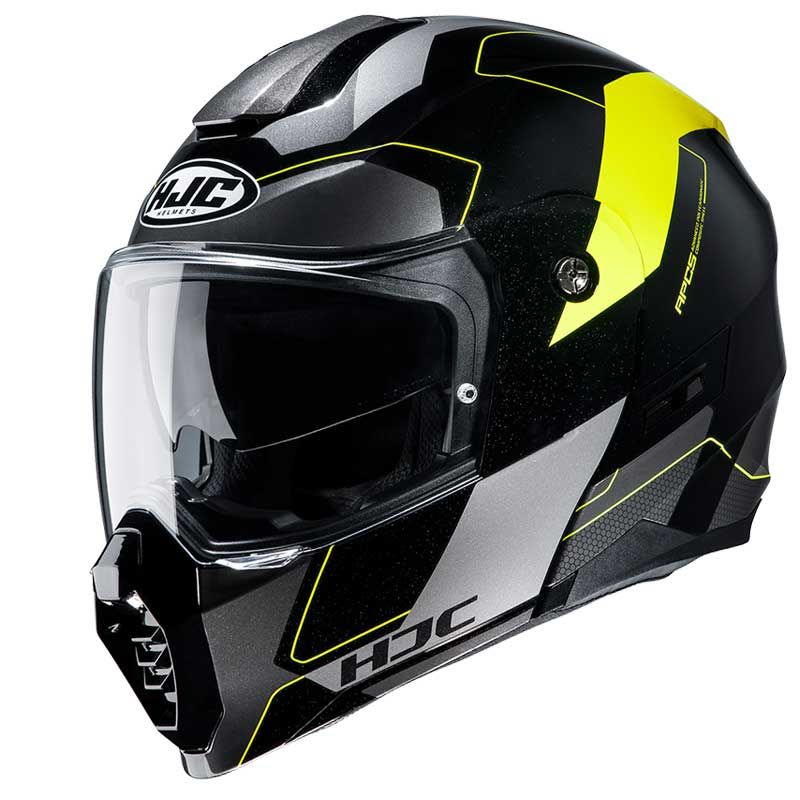 CASCO HJC C80 ROX MC4H NEGRO/GRIS/AMARILLO FLUOR3