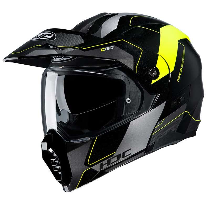 CASCO HJC C80 ROX MC4H NEGRO/GRIS/AMARILLO FLUOR1