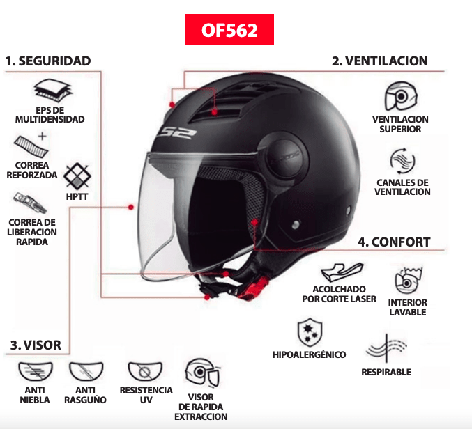CASCO  LS2 OF 562 AIRFLOW BLANCO6